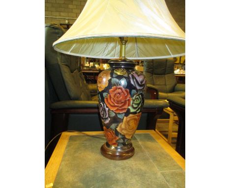 Rose Decorated Table Lamp with Shade 