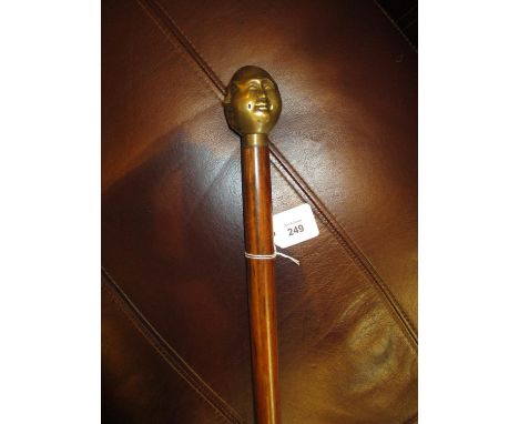 Buddha Head Handle Walking Stick 