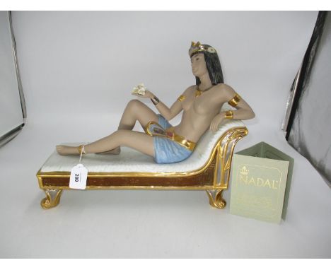 Nadal Figure of Cleopatra on a Chaise Longue, Model 174442, No. 306 of 5000, with Certificate 