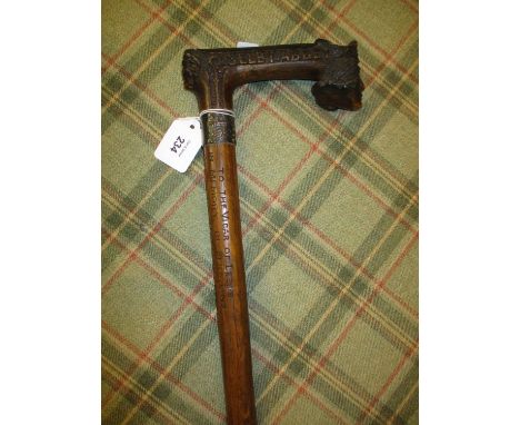 Carved Selby Abbey Handle Walking Stick 