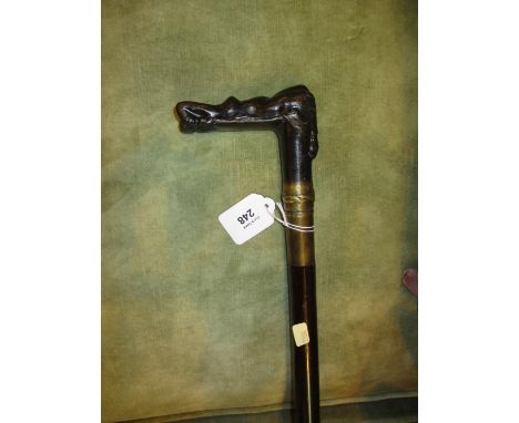 Female Figure Handle Walking Stick 