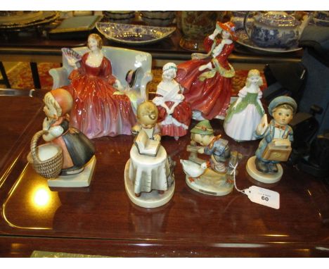 Four Royal Doulton and 4 Hummel Figures 