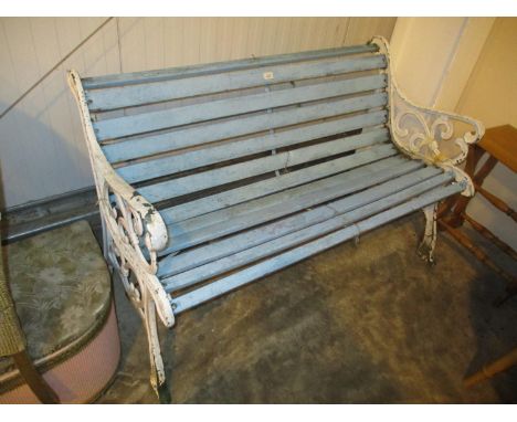 Cast Metal End Garden Bench 