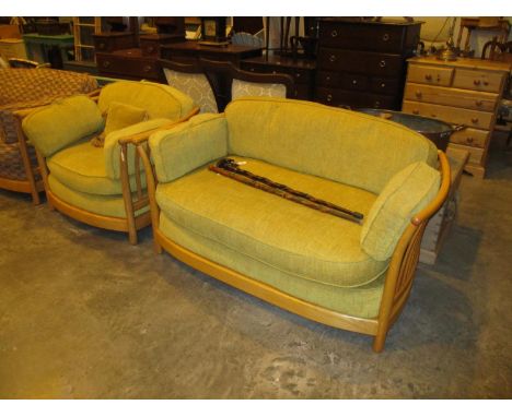 Ercol 2 Seat Settee and Chair 