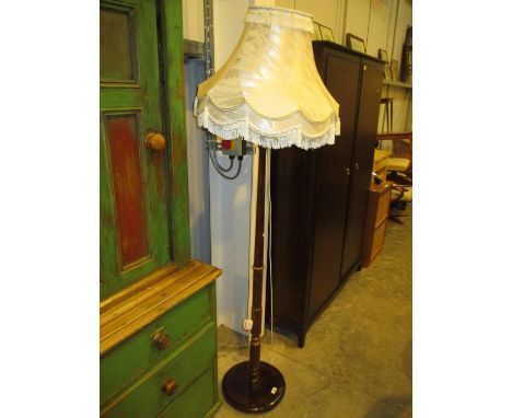 Turned Pillar Standard Lamp with Shade 