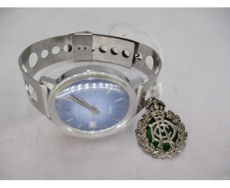 Timex Automatic Watch and a Crest Brooch 