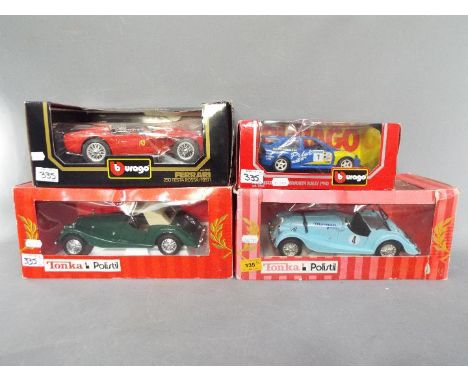 Bburago, Polistil  - Four boxed Bburago and Polistil 1:18 and 1:24 scale diecast model cars. Lot consists of Polistil #01868 