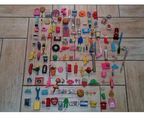 Vintage rubbers/ eraser - a collection of 115 vintage rubbers/eraser with various designs and makers to include 007, Batman, 