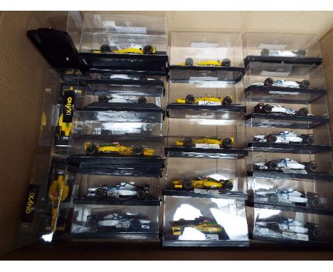 Onyx - 24 diecast model F1 racing cars with driver figures in rigid transparent cases, mint 