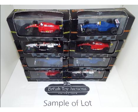 Onyx - 24 diecast model F1 racing cars with driver figures in rigid transparent cases, mint 