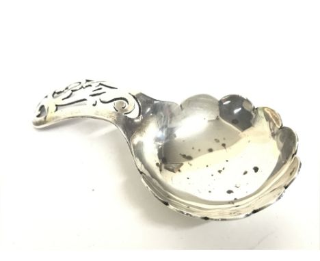 A silver Hallmarked caddy spoon, postage category A