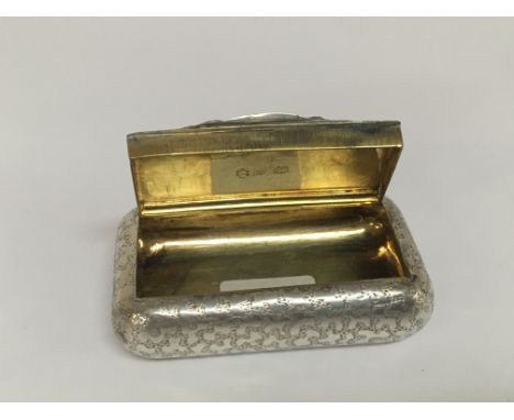 A Silver and parcel gilt snuff box Birmingham 1822 hallmarks maker Thomas Shaw 1822.