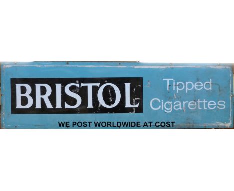 A Bristol Tipped Cigarettes enamel sign (43cm x153cm)