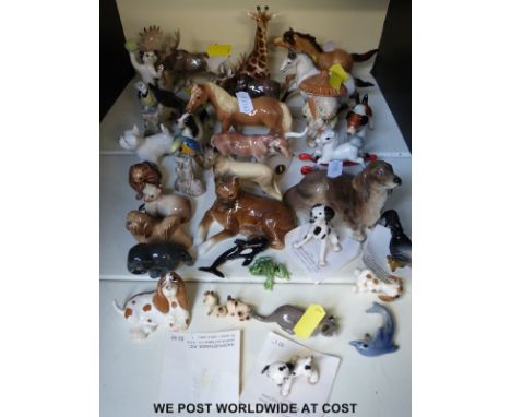 A large collection of mainly Hagen Renaker ceramic figures