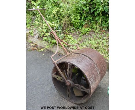 A large 18th / 19thC garden roller, width approximately 70cm