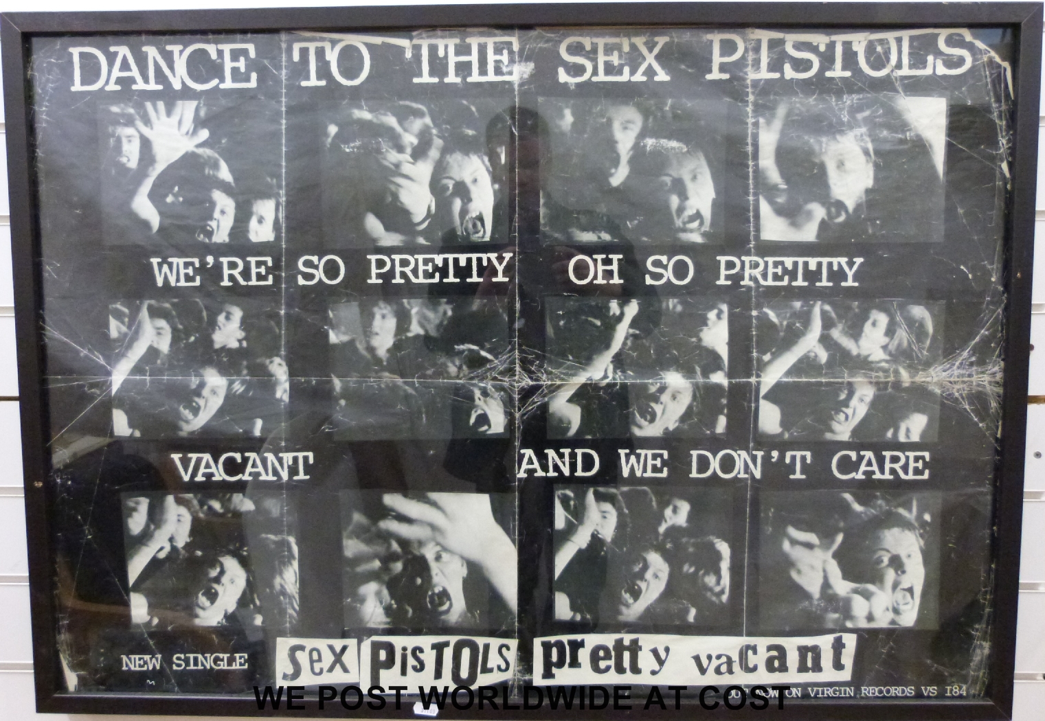 An Original Sex Pistols Pretty Vacant Poster Framed And Glazed 69 X