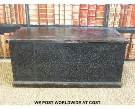 A painted pine trunk (W42cm) 