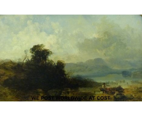 John Wright Oakes (1820-1887) oil on panel Benan Loch Katrine, signed and dated 1851 lower right, inscribed verso with title,