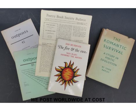 Iris Murdoch, 'The Fire and the Sun' (Oxford, Clarendon Press, 1977) blue cloth, gilt lettering to spine, first edition, firs