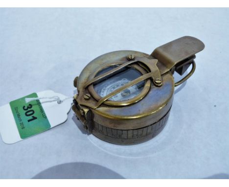 A brass marching compass of recent manufacture