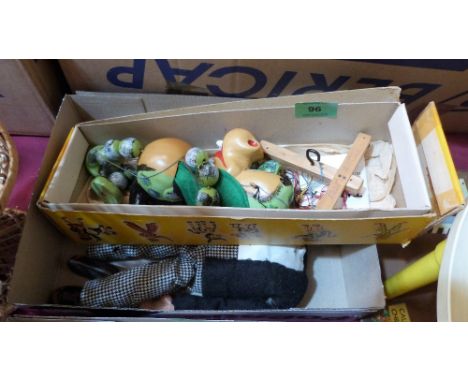 A Pelham 'Baby Dragon' puppet and another puppet lacking head