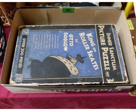 A 1930's jigsaw picture puzzle 'King on Roller Skates' by Otto Soglow