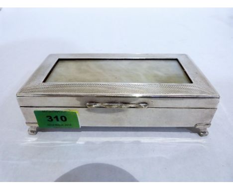 An electro-plated engine turned box. 6½'' wide