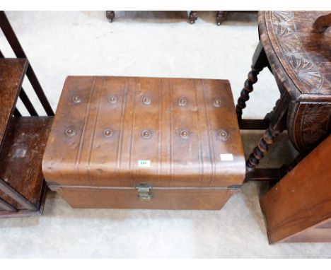A tin trunk