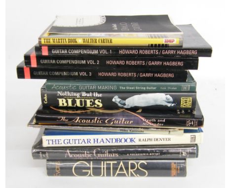 Twelve books concerning various aspects of guitars, their history and playing (12)