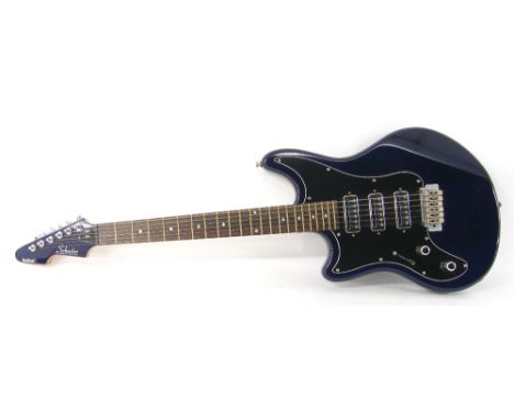 Perry Bamonte - Schecter Diamond Series Hellcat 'TED' left-handed electric guitar, blue finish with surface imperfections, ox