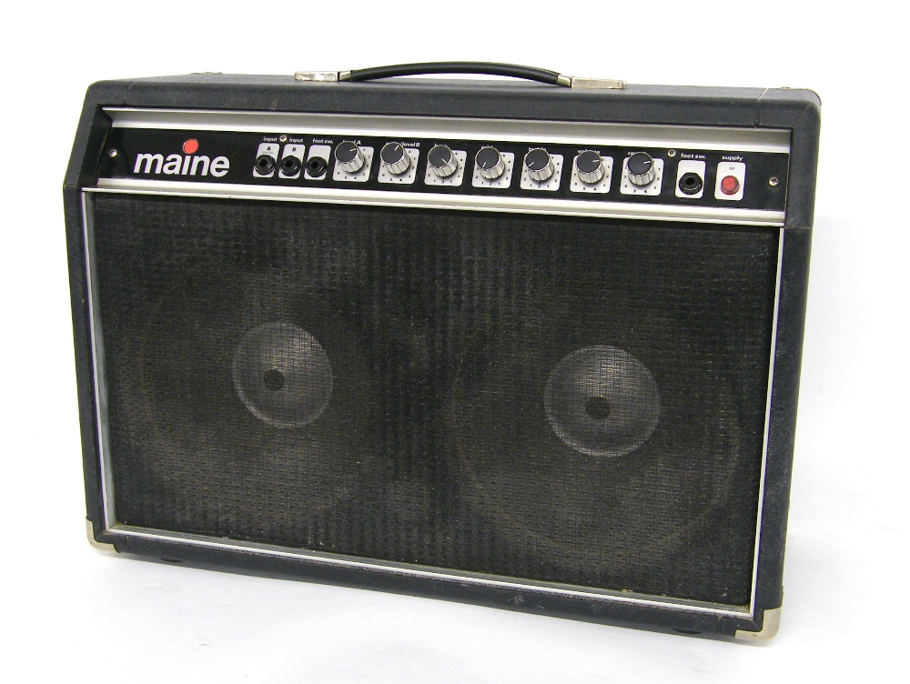 Maine Model 808 twin speaker guitar amplifier, made in England, ser. no
