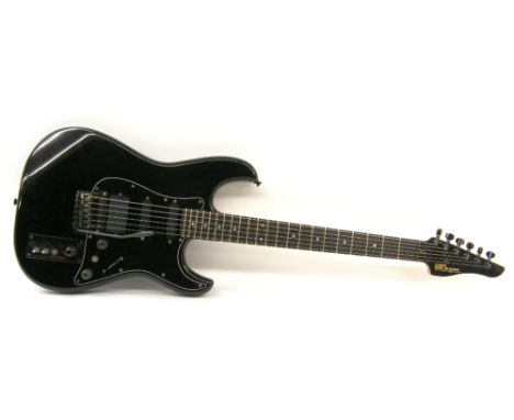 Casio MG-510 midi guitar, made in Japan, ser. no. T0xxxx8, back finish with light surface imperfections, electrics in working