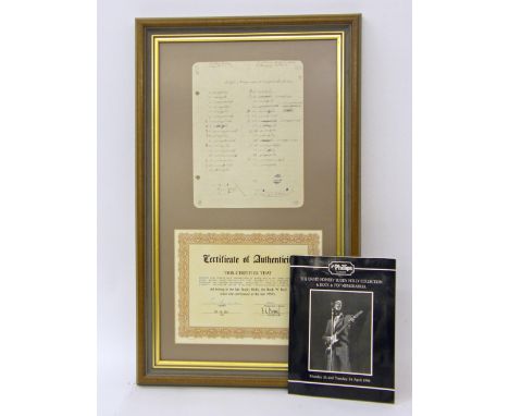 Lubbock High School hand written work by Buddy Holly - an English test on one sheet of lined note paper entitled 'Simple, Com