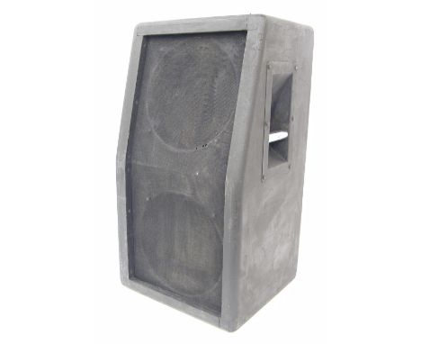 2 x 12 angled speaker cabinet enclosing a pair Goodmans speakers (currently unwired)
