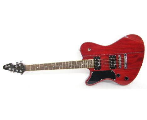 Perry Bamonte - 2004 Schecter Diamond Series Ultra left-handed electric guitar, vintage cherry finish with some light imperfe