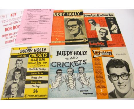 Buddy Holly & The Crickets - 1958 UK tour Souvenir Programme; together with a 'Hit Parade magazine', February 1962, Buddy Hol