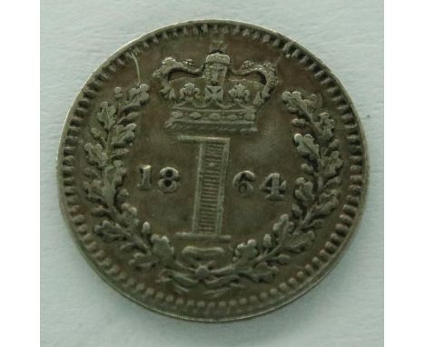 1864 Maundy one pence of Queen Victoria. P&amp;P Group 1 (£14+VAT for the first lot and £1+VAT for subsequent lots) 