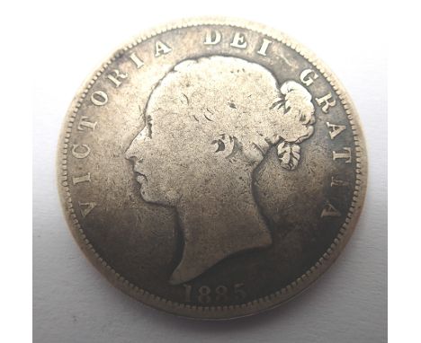 1885 silver half crown of Queen Victoria. P&amp;P Group 1 (£14+VAT for the first lot and £1+VAT for subsequent lots) 