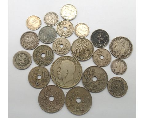 Collection of late 19th - early 20th century world coins, mostly silver examples. P&amp;P Group 1 (£14+VAT for the first lot 