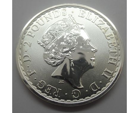 Silver Bullion: 2019 silver Britannia round. P&amp;P Group 1 (£14+VAT for the first lot and £1+VAT for subsequent lots) 