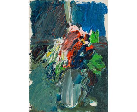 Kirchberger, Günther C.Kornwestheim, 1928 - Bad Boll/Göppingen, 201020 x 14,5 cm, R.Blumenstillleben. Öl auf Karton. In Bleis
