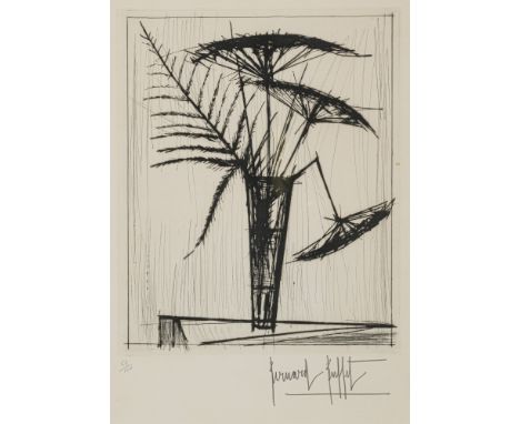 Buffet, BernardParis, 1928 - Tourtour 1999Blattgröße: 55 x 38 cm, R.Bouquet de fleurs, um 1963. Radierung auf Bütten. In Blei