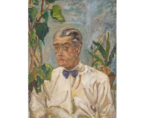 Bock, HanslMünchen, 1893 - Freising, 197380 x 60 cm, R.Porträt Julius Seyler, 1929. Öl auf Leinwand. In Öl unten rechts signi