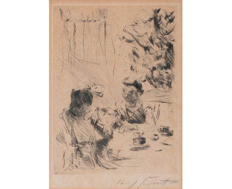 Corinth, LovisTapiau, 1858 - Zandvoort, 192526,5 x 19 cm, R."Unter dem Weihnachtsbaum", 1918. Radierung auf Bütten. In Bleist