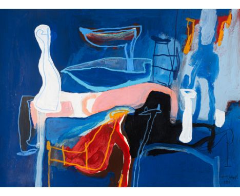 Steinert, HannesStuttgart, 195460 x 80 cm, R.Ohne Titel, 1996. Mischtechnik auf festem Papier. In Schwarzem Stift unten recht