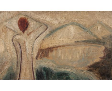 Baumeister, WilliStuttgart, 1889 - 195527 x 43 cm, R."Am Walensee", 1913. Öl auf Leinwand. In Öl unten rechts monogrammiert, 