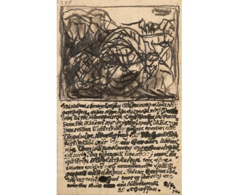Hölzel, AdolfOlmütz, 1853 - Stuttgart, 193423 x 14,7 cm, o. R.Figurenkomposition mit Schriftsockel. Graphit und Tusche auf Pa