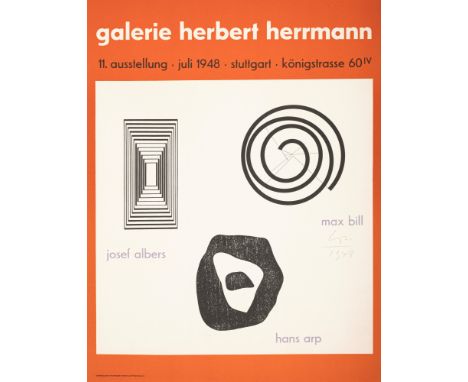 Bill, MaxWinterthur, 1908 - Berlin, 1994Blattgröße: 49,3 x 38 cm, o. R."Galerie Herbert Herrman", 1948. Offset auf Papier. Au