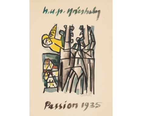 Grieshaber, HAPRot an der Rot, 1909 - Reutlingen, 1981Blattgröße: 49,5 x 34,5 cm, o. R."Die Passion", 1935. Folge von 27 aqua