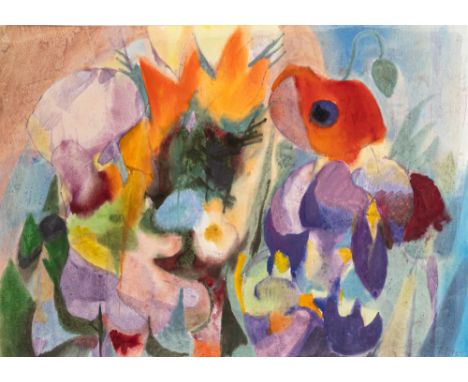 Ulfig, WilliBreslau, 1910 - Regensburg, 198350 x 69 cm, R.Blumen, 1975. Aquarell auf Papier. In Bleistift unten rechts signie